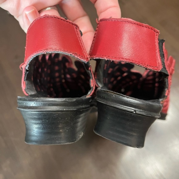 Rieker Red Woven Slingback Loafers Women’s EU 40 US 9 - Picture 6 of 10